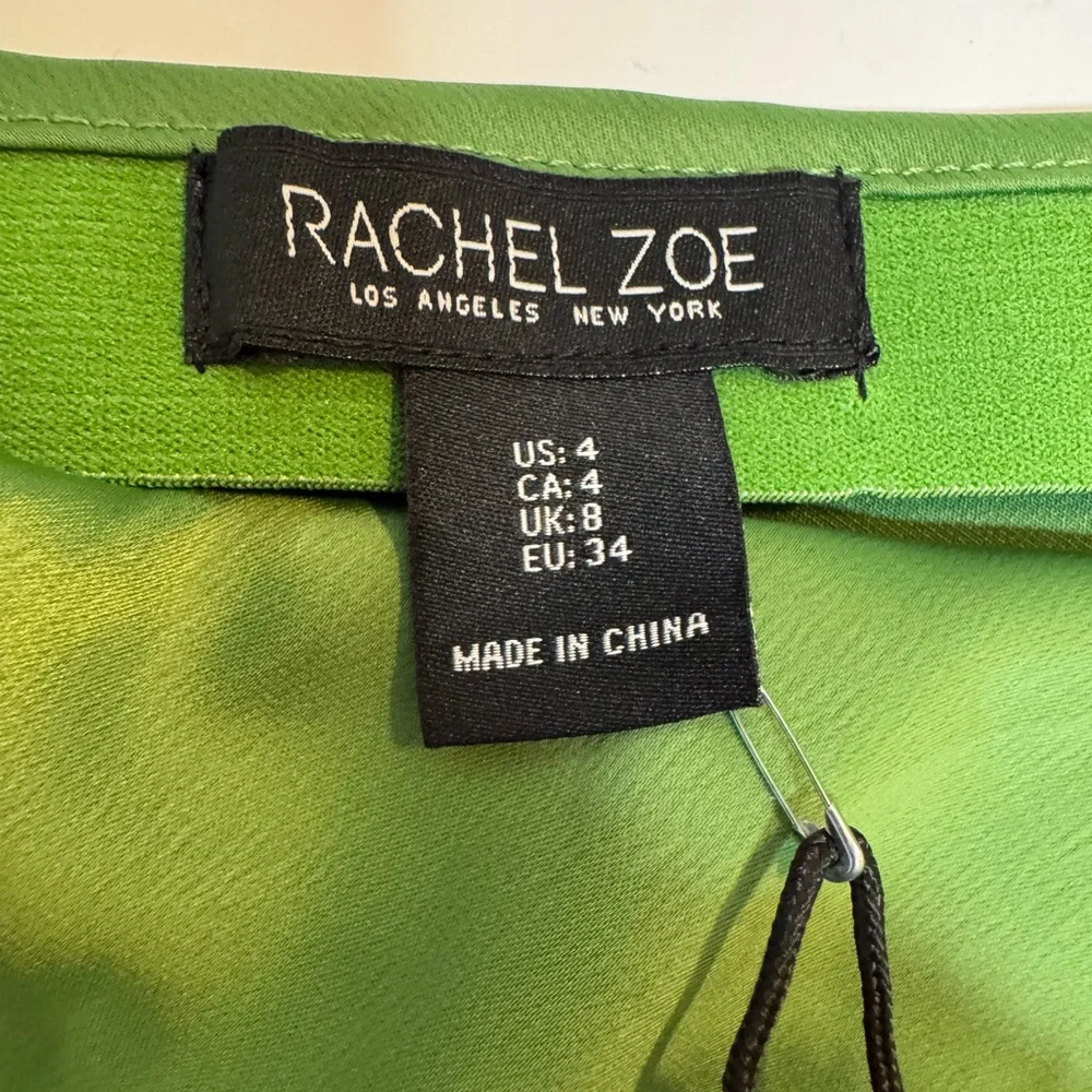 Fun Green Skirt with Fringe and side slit. NWT  size S - Picture 14 of 14